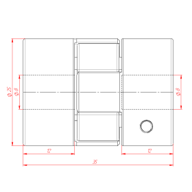 MH-D25L35-8x8 | Муфта соединительная, кулачковая изображение 6