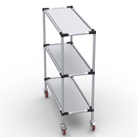 RSI-MST-1000x400x1300-3 | Стойка подкатная 1000х400х1300 3 полки изображение 4