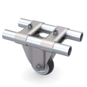 Крупный план соединителя RSI‑FH1001A, колёсной опоры и труб 28 мм