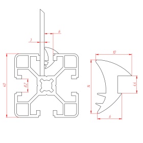 Чертеж 4125 Резиновый уплотнитель