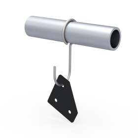 Крючок A F-1012A с креплением к трубе — оцинкованный.