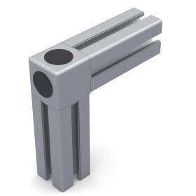 Прямоугольный кубический соединитель на 2 стороны для профиля серии 40 из алюминия