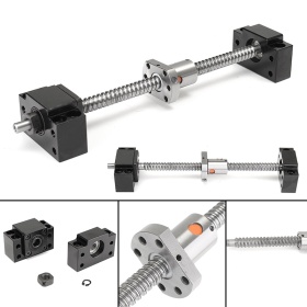Общи вид ШВП с гайкой и опорами в сборе