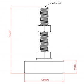 Чертёж опоры D60M12H100