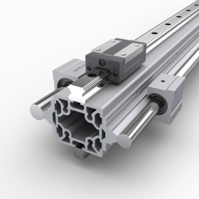 Пример использования конструкционного станочного профиля для направляющих