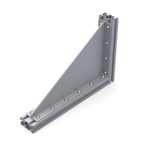 Сварной стальной уголок с ребром жесткости 4 мм для профиля серии 30