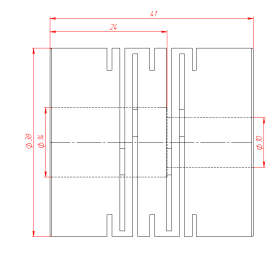 PQX-D38L41-10x14 | Муфта соединительная, разрезная изображение 3