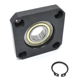 Плавающая фланцевая подшипниковая опора D20 мм со стопорным кольцом