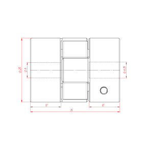 MH-D25L35-6x6.35 | Муфта соединительная, кулачковая изображение 1