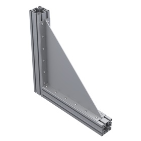 Сварной уголок 550х550 мм с ребром жесткости для алюминиевого профиля 50