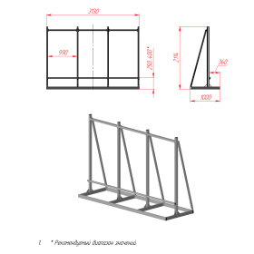RSI-VWF-L-3x3-BP | Каркас для видеостены 3x3 (версия Light) Без покрытия изображение 1