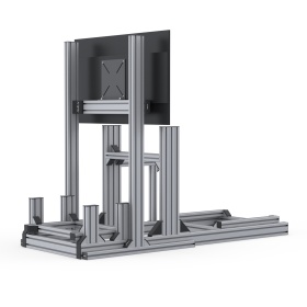 Сингл скрин для симрейсинга с монитором и кокпитом облегчённый (серия 40 паз 10 мм) Анодированный