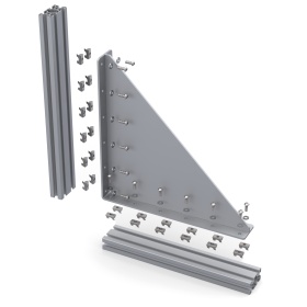 Большой уголок 330 мм для крепления профиля на пазы 8 мм