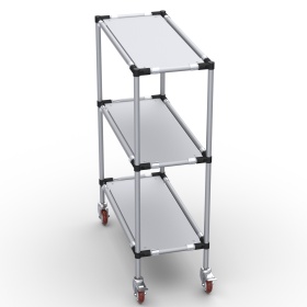 RSI-MST-900x400x1300-3 | Стойка подкатная 900х400х1300 3 полки изображение 6