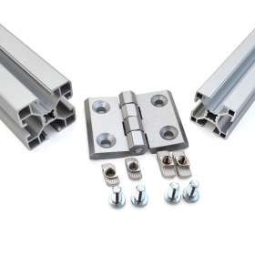 Алюминиевая дверная петля 30/40 арт. 3028 с комплектом крепежа