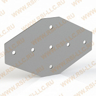 Х-7-У-45 | Соединительная пластина Х-типа, усиленная, 7 отверстий, серия 45