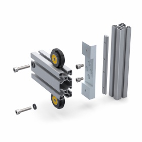 6241 | Двойной держатель роликов, паз 8 мм, к профилям 40х80 изображение 5