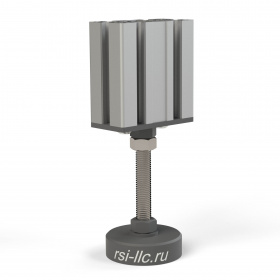 Пример крепления стальной плиты для опоры к конструкционному профилю 50х100