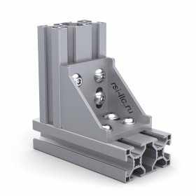 1254 | Соединитель угловой 60x60 облегченный, паз 8 изображение 5