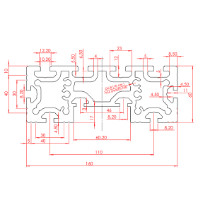 OB-60160-RAL9003 | Профиль 60х160 для станков пазы 8 и 10 мм (Белый) изображение 1