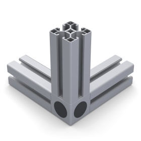 Трехсторонний кубический соединитель на профиль серии 40