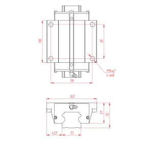TRH55 | Профильная рельсовая направляющая 55 мм изображение 2